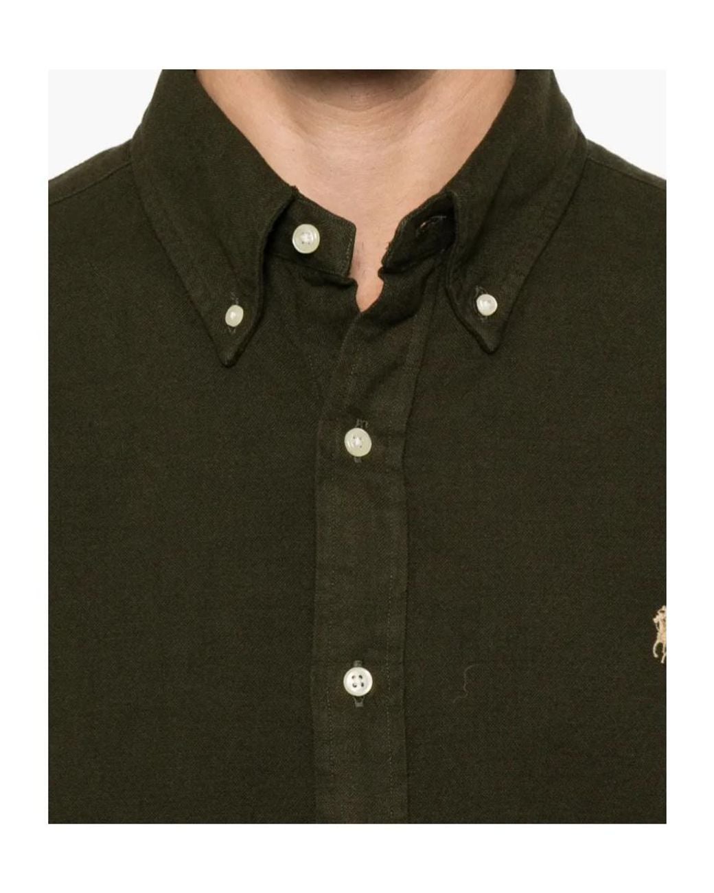 Polo Ralph Lauren Green Button-Down Collar Shirt for men