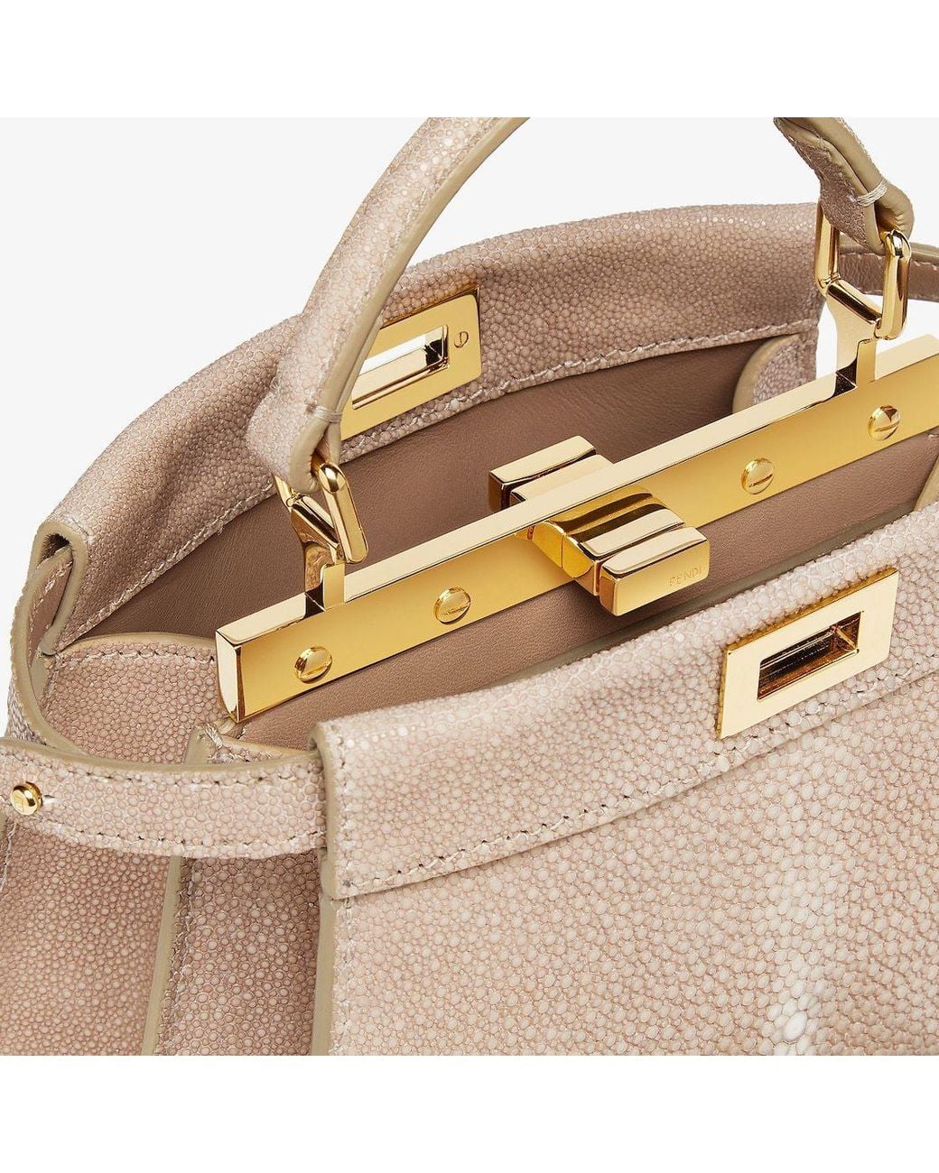 Fendi Natural Dove Stingray Leather
