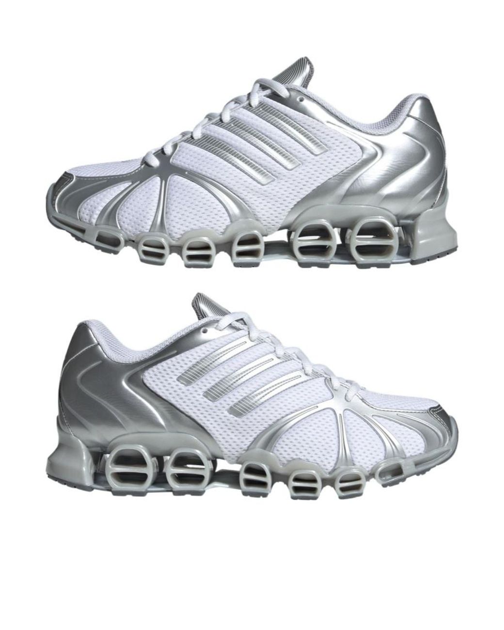 Adidas Originals White Mega Ghostride Lace-Up Sneakers