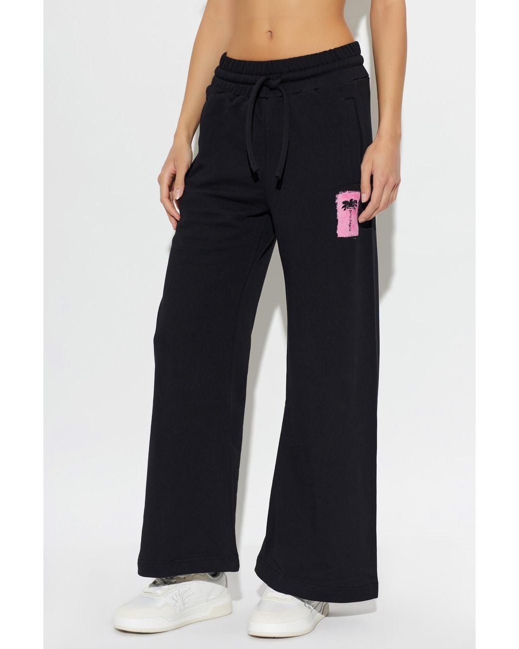 Palm Angels Black Drawstring Athletic Pants