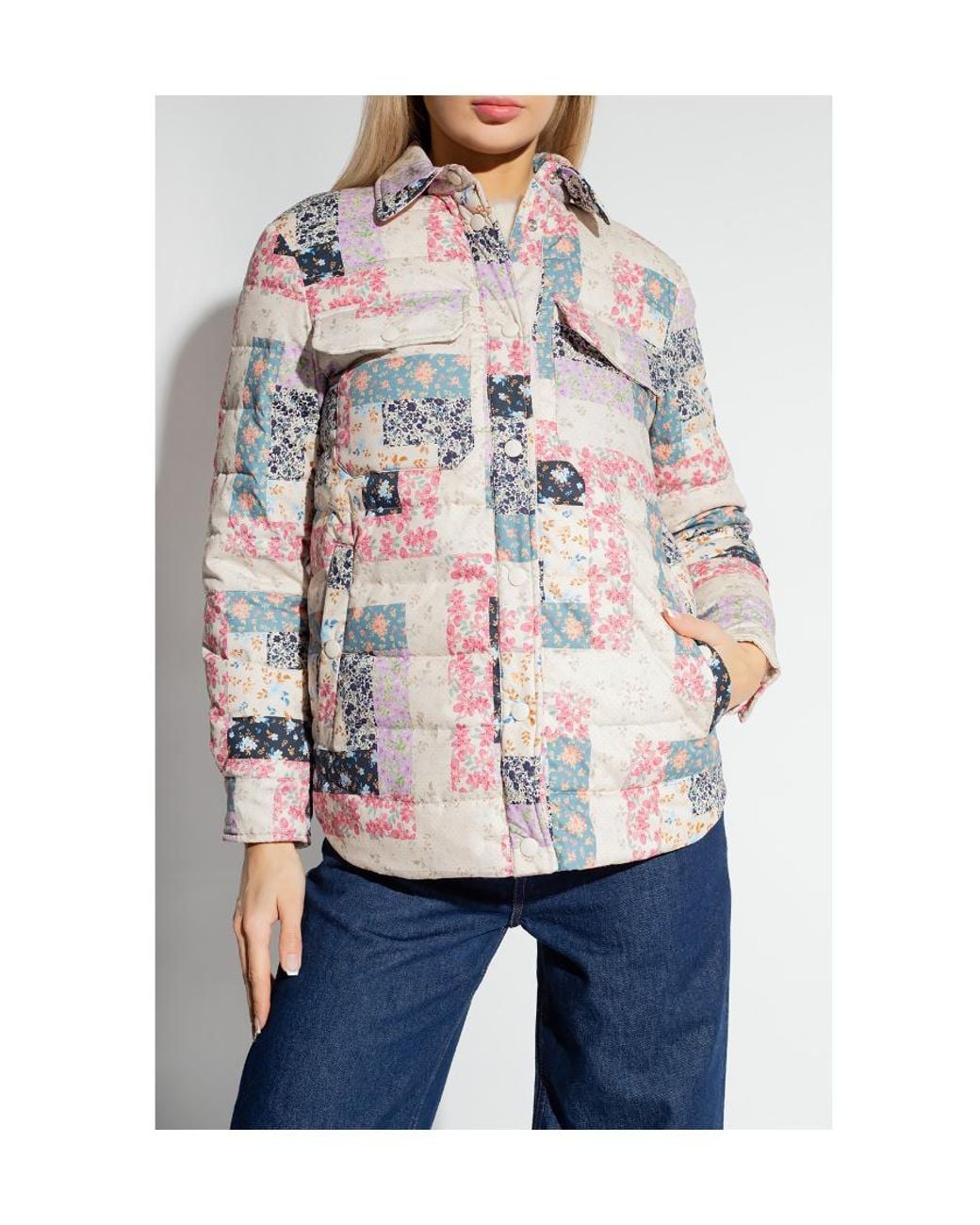 Woolrich White Patchwork Quilted Jacket