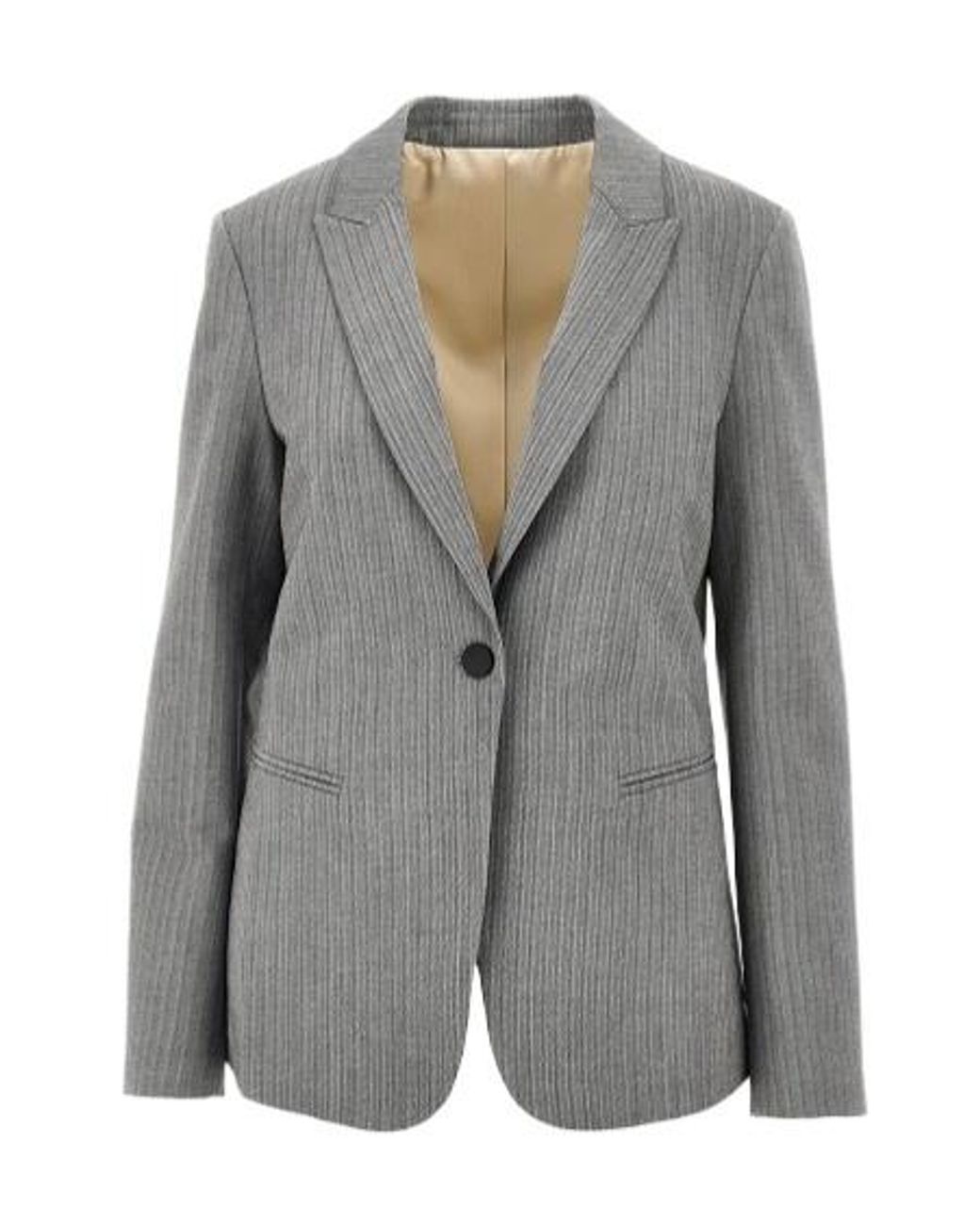 Alberta Ferretti Gray Long-Sleeve Blazer