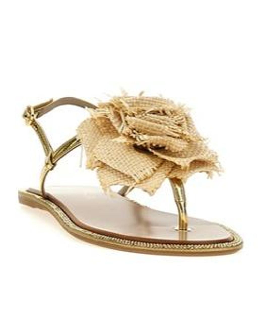 Le Silla Rose Metallic Effect Flat Sandals