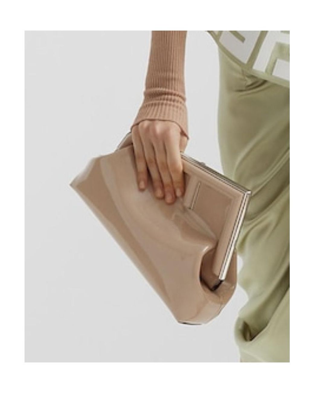 Fendi Natural First Midi Clutch Bag