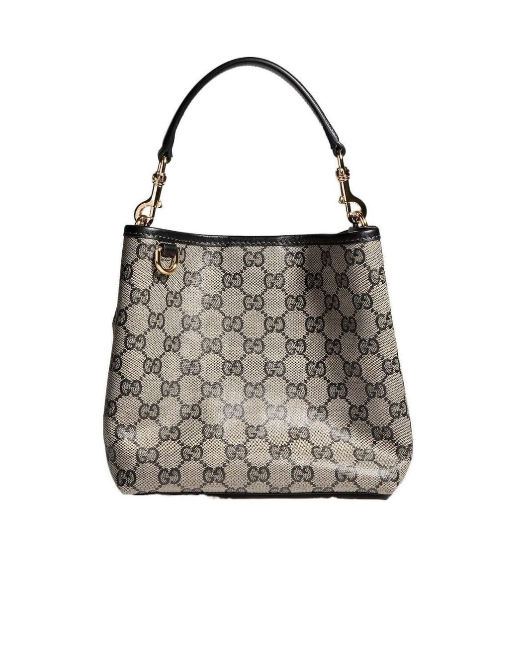 Gucci Gray Gg Emblem Mini Bucket Bag