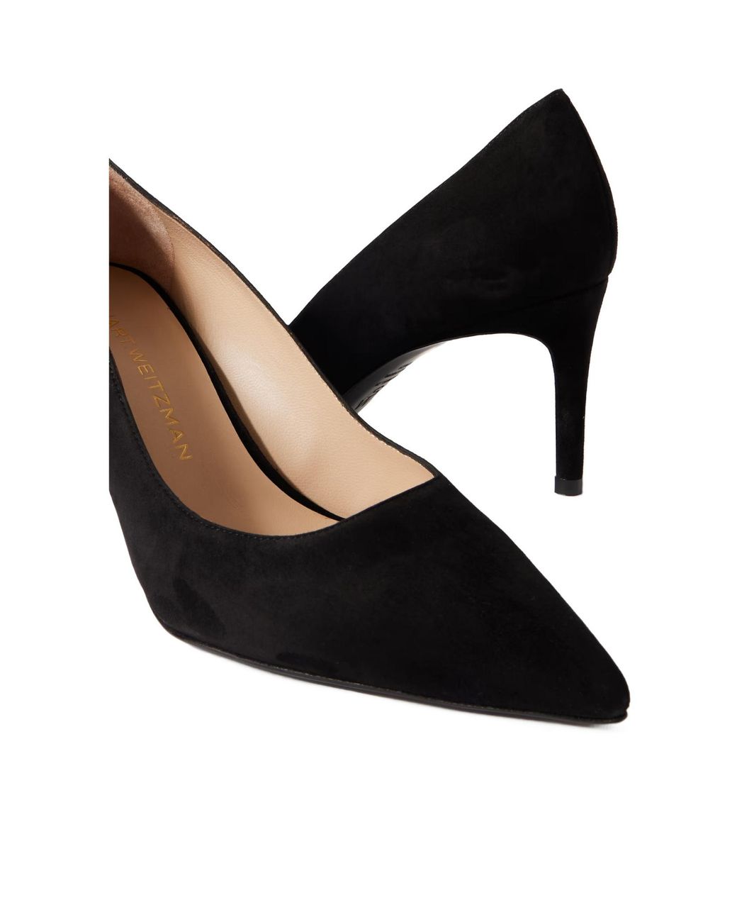 Stuart Weitzman Black Suede High-Heel Pumps