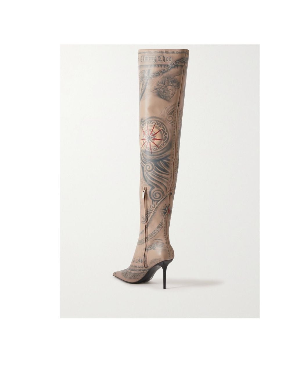 Jimmy Choo White Pointed Boots