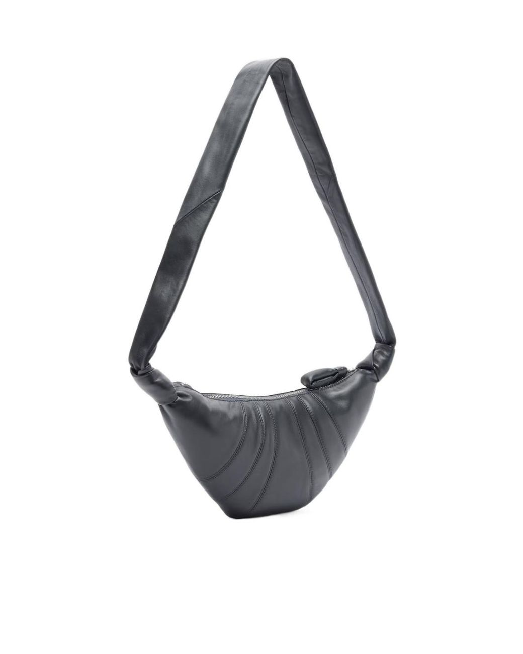 Lemaire White Croissant Small Leather Bag