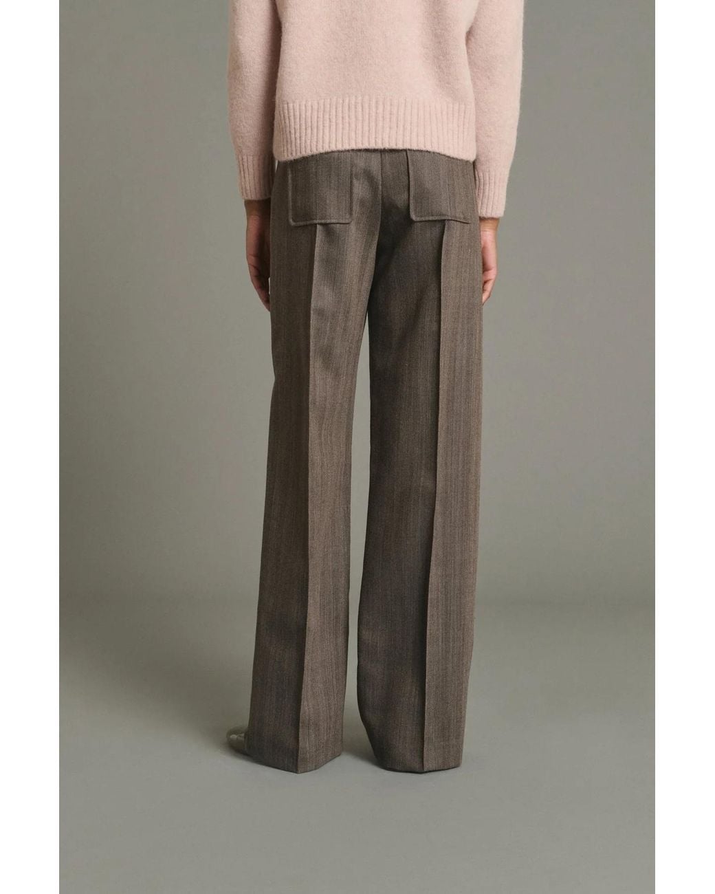 Soeur Gray Harold Patch Pocket Flared Pants