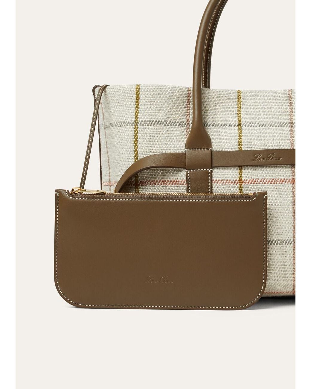Loro Piana White Ghiera Small Handbag