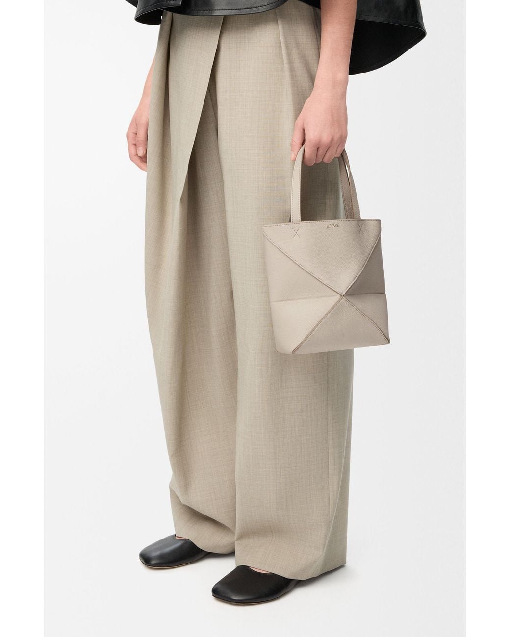 Loewe Natural Mini Puzzle Fold Tote Bag