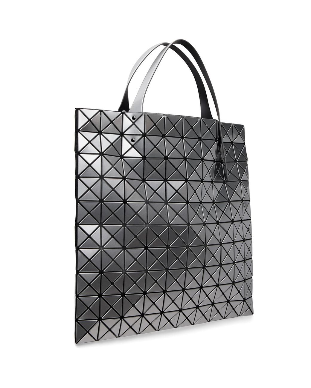 Issey Miyake White Prism Top Handle Tote Bag