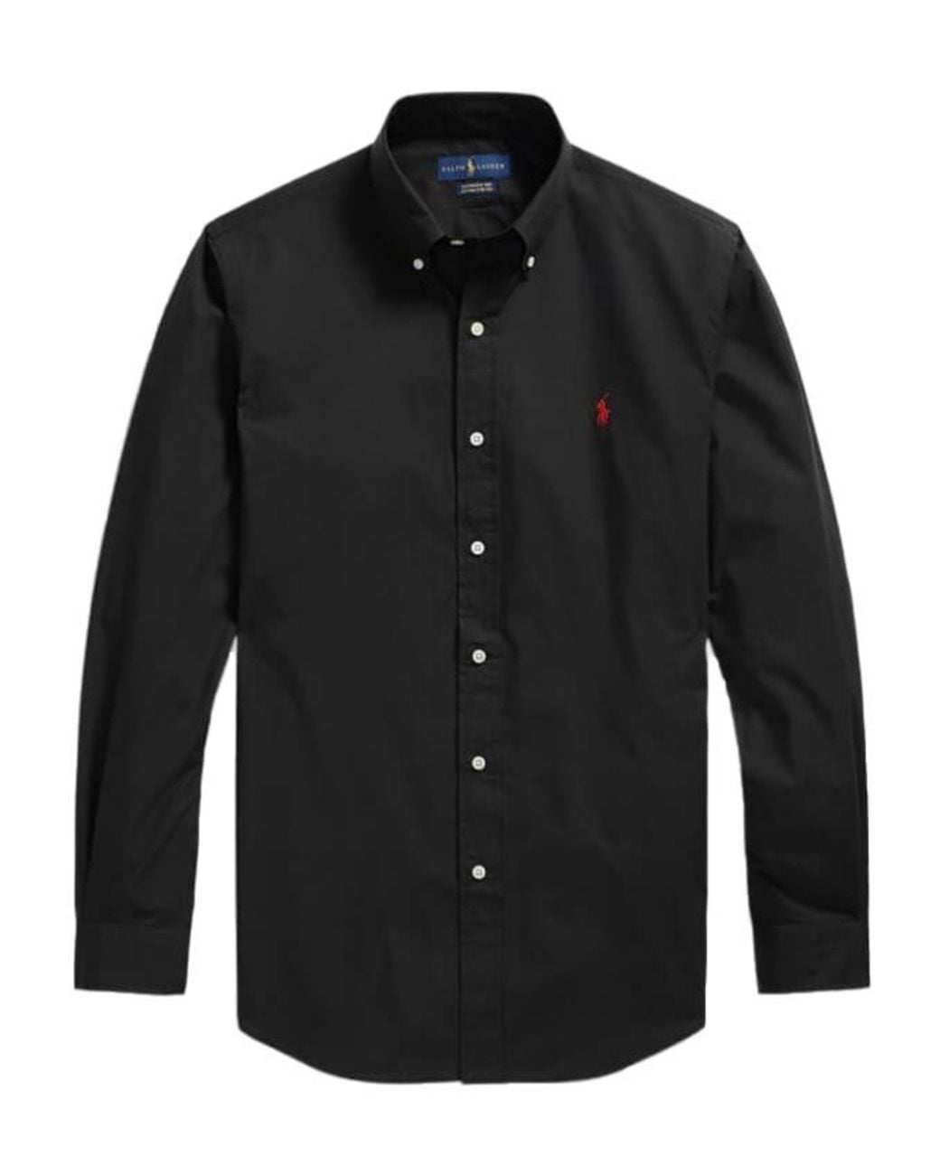 Polo Ralph Lauren Black Polo Pony Cotton Shirt for men