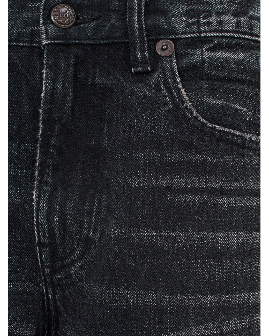 R13 Blue Five-Pocket Design Jeans