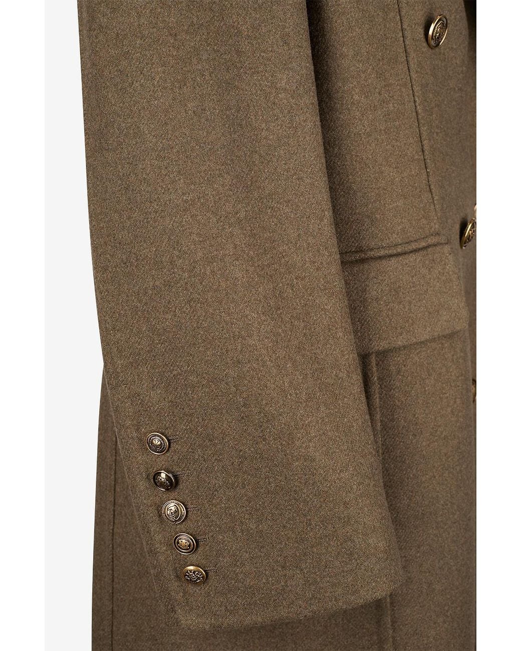 Ermanno Scervino Brown Long Double-Breasted Coat With A Lapel Collar