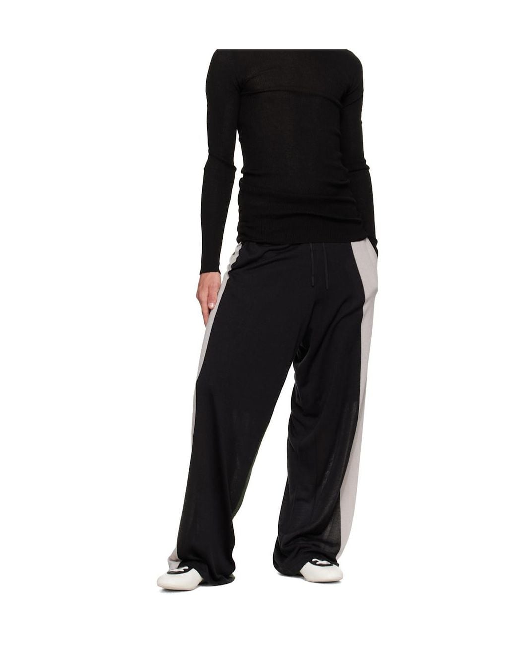 Kiko Kostadinov Black Color-Block Athletic Pants for men