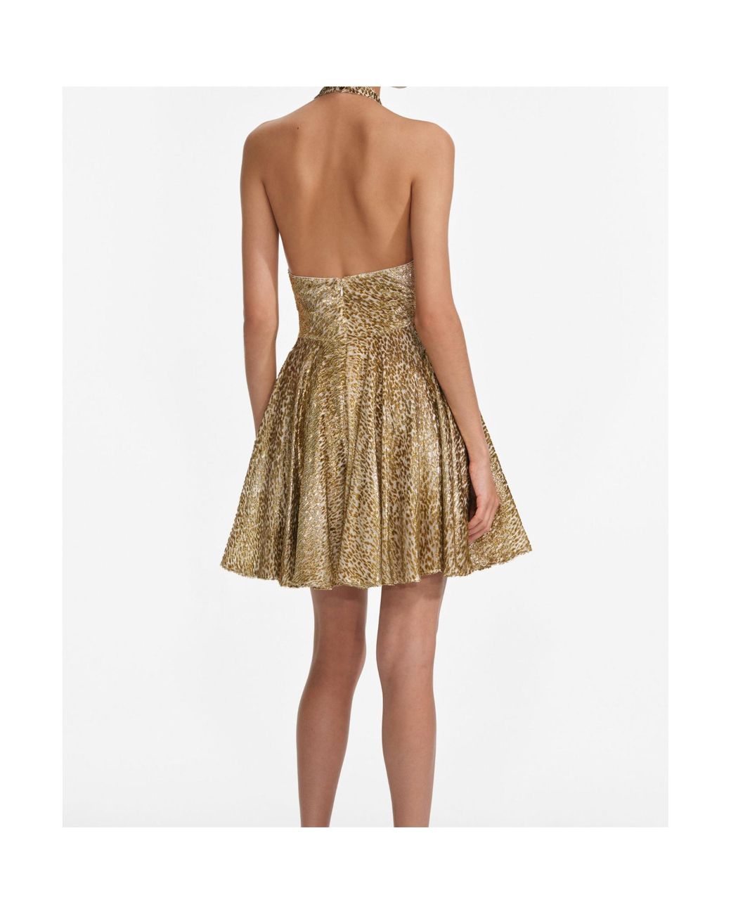 Self-Portrait Natural Leopard Printed Mini Dress