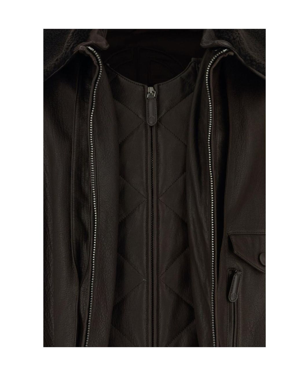 Giorgio Armani Black Leather Blouson Jacket for men