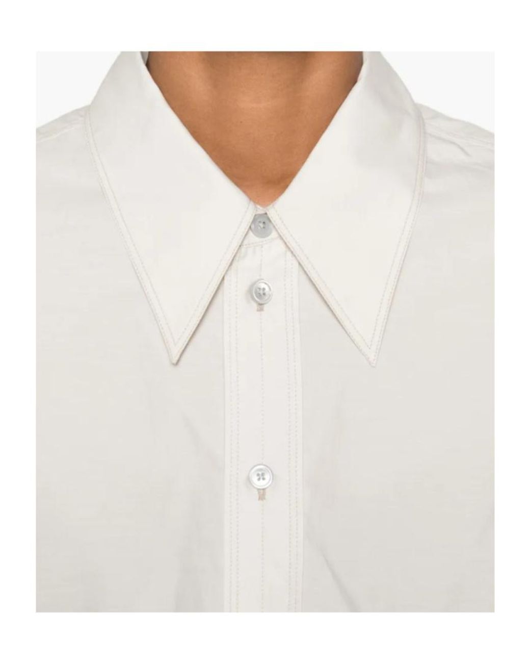 Lemaire Natural Button-Down Long-Sleeve Shirt