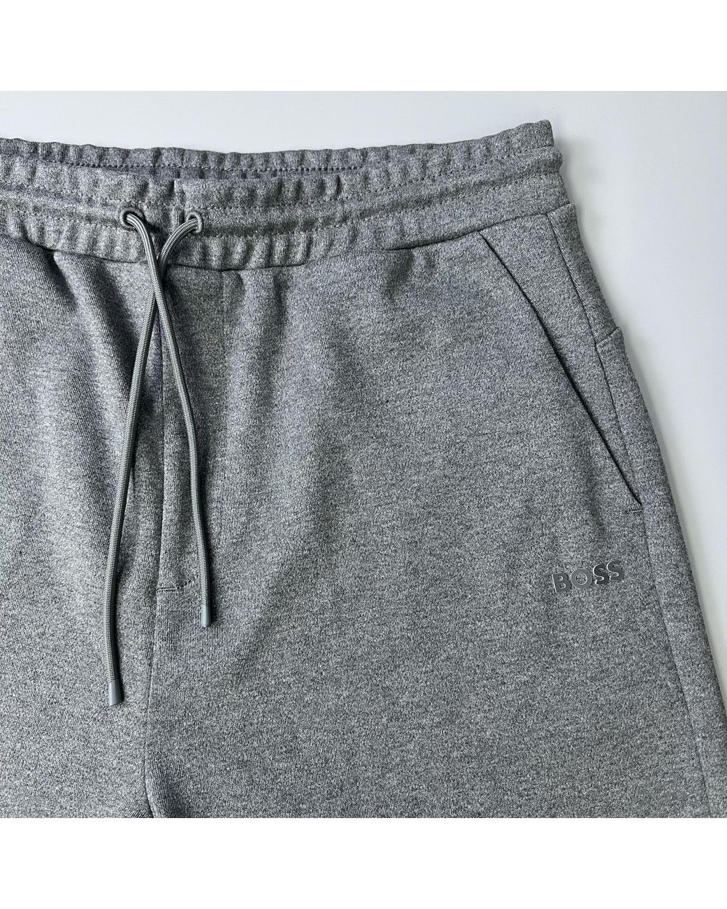 Boss Gray Elastic Waist Shorts for men