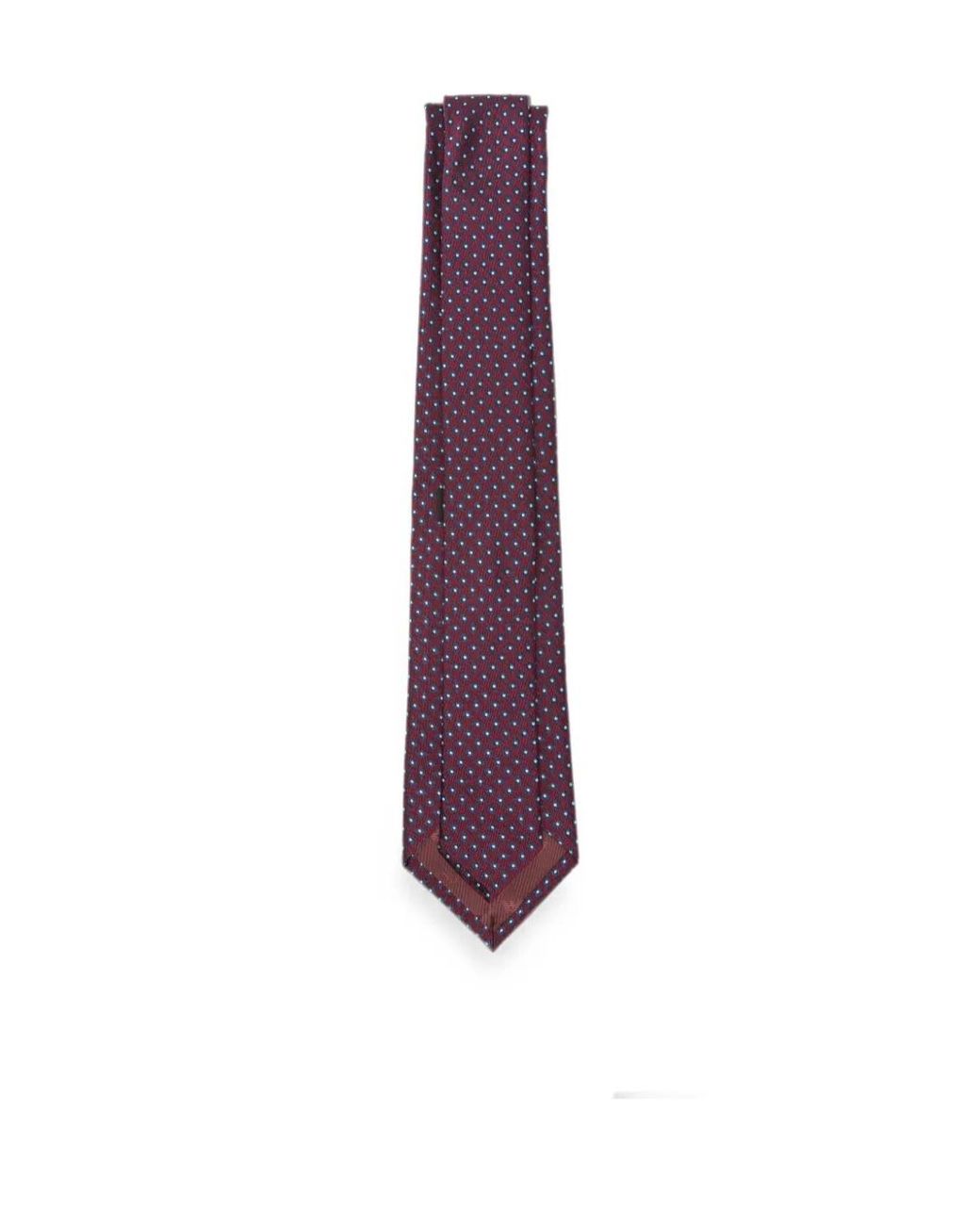Emporio Armani Purple Geometric-Pattern Silk Tie for men