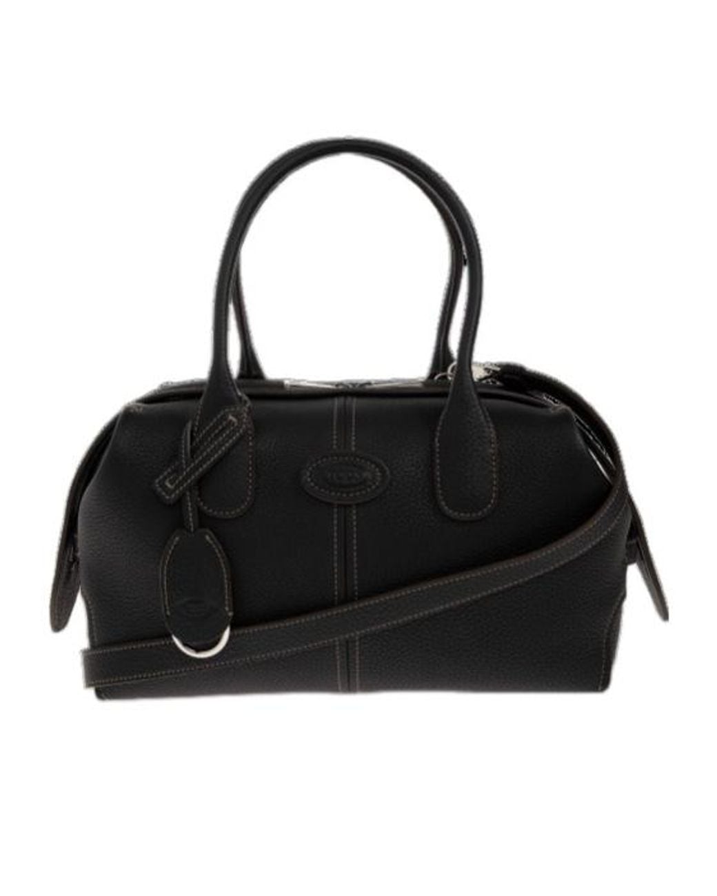 Tod's Black Logo Embossed Tote Bag