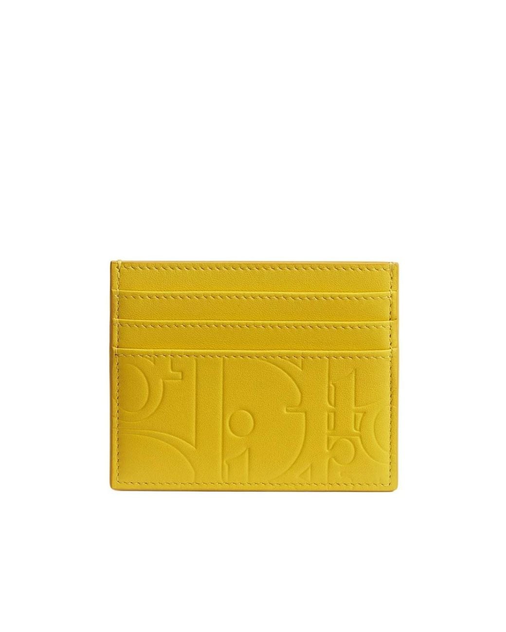 Dior Yellow Card Holder for men