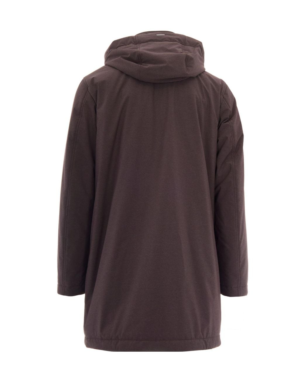 Herno Brown Drawstring Padded Coat for men