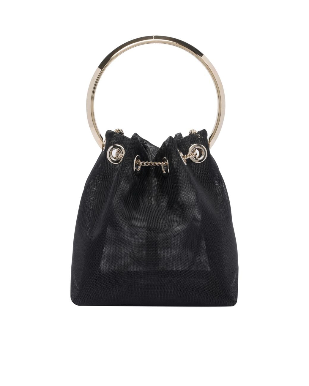 Jimmy Choo Black Bon Bon Bucket Bag