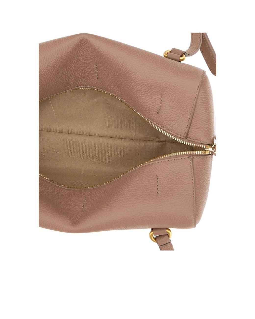 Gianni Chiarini Brown Terry Zip-Top Shoulder Bag