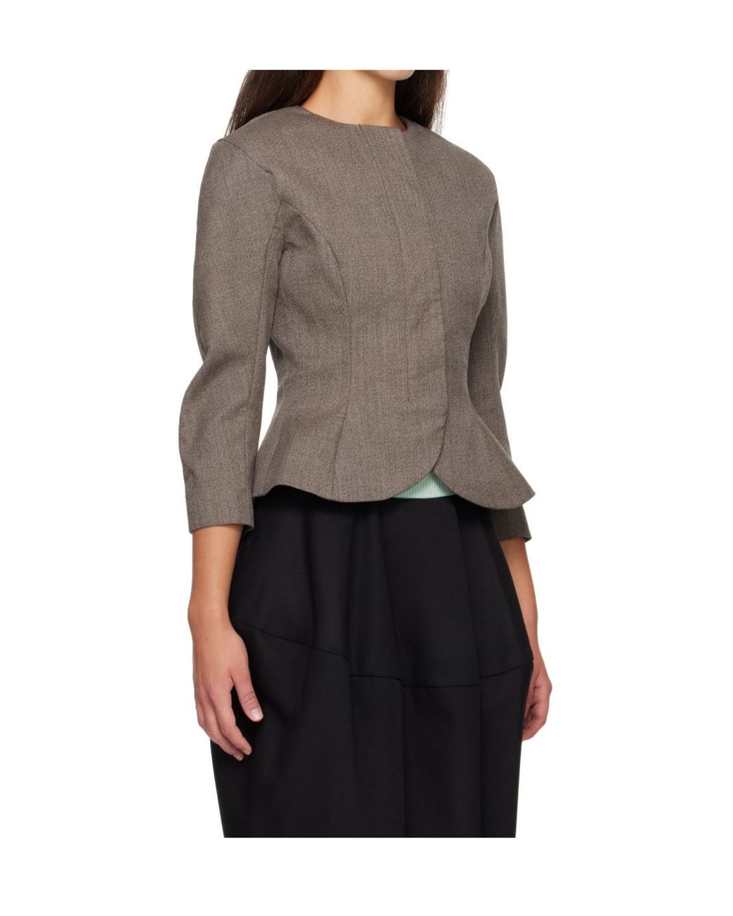 Jacquemus Gray Le Palmier Peplum Jacket