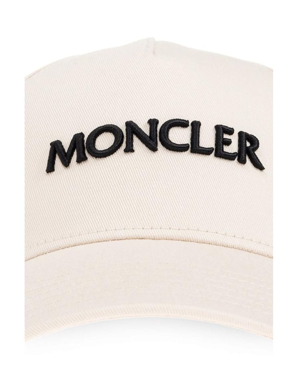 Moncler Natural Logo Embroidered Baseball Cap for men