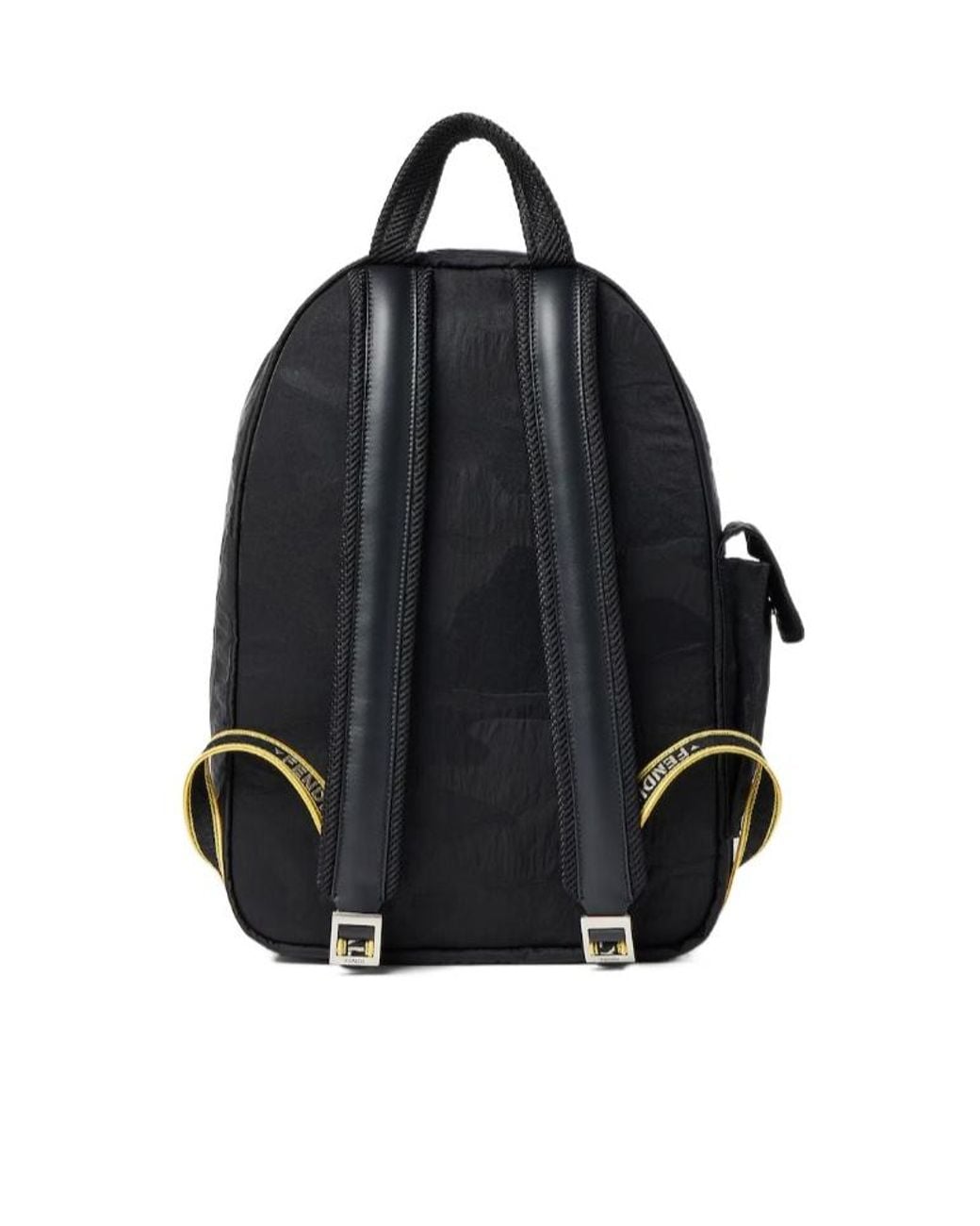 Fendi Black Patchwork Detailed Climb Backpack for men