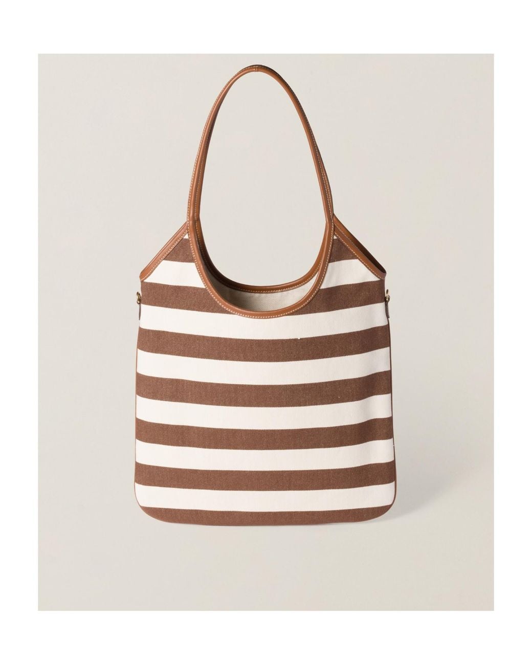 Miu Miu White Ivy Canvas And Leather Bag