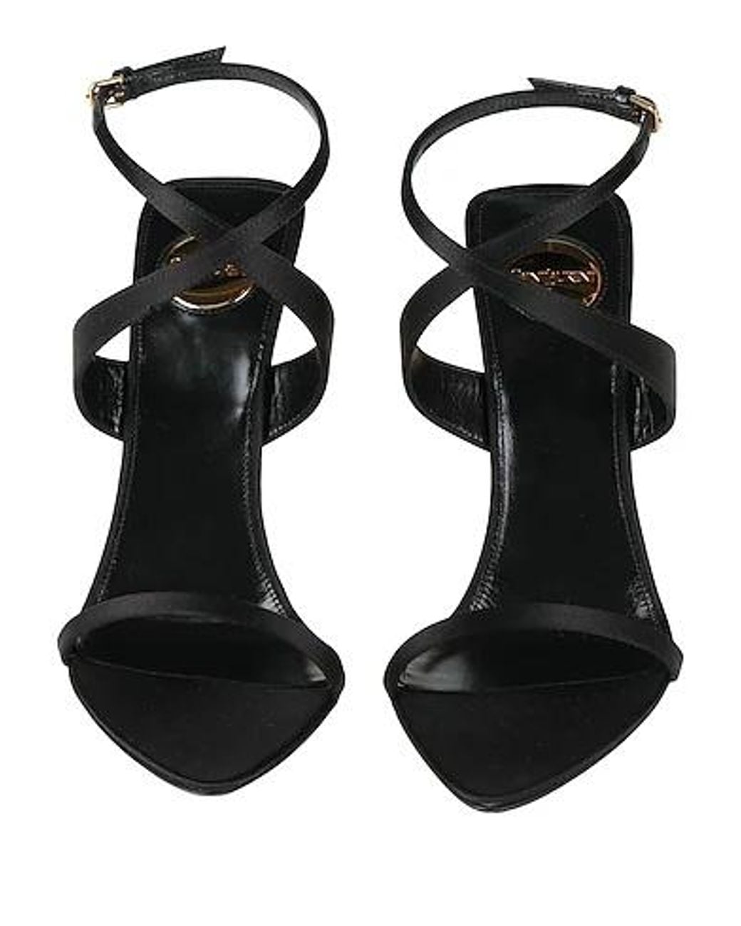 Saint Laurent Metallic Strappy Sandals