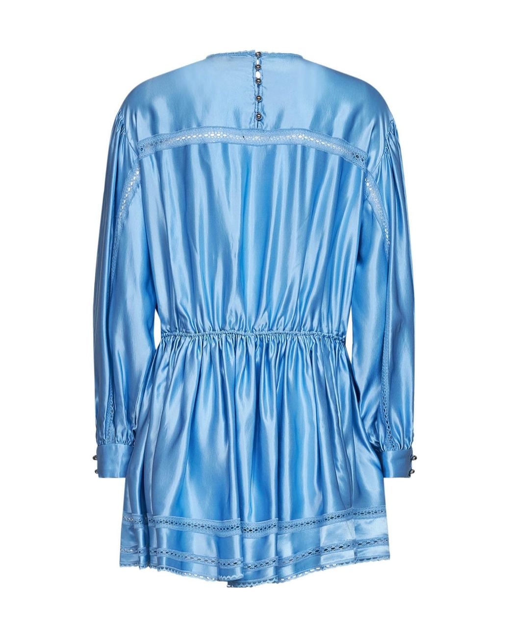 Rabanne Blue Rabanne Lace Trim Mini Dress