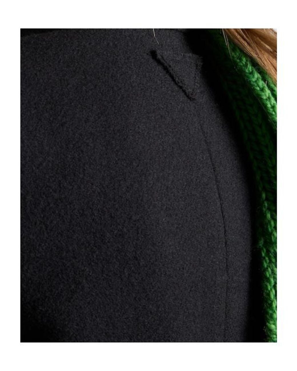 Prada Black Single-Breasted Shetland Wool Coat
