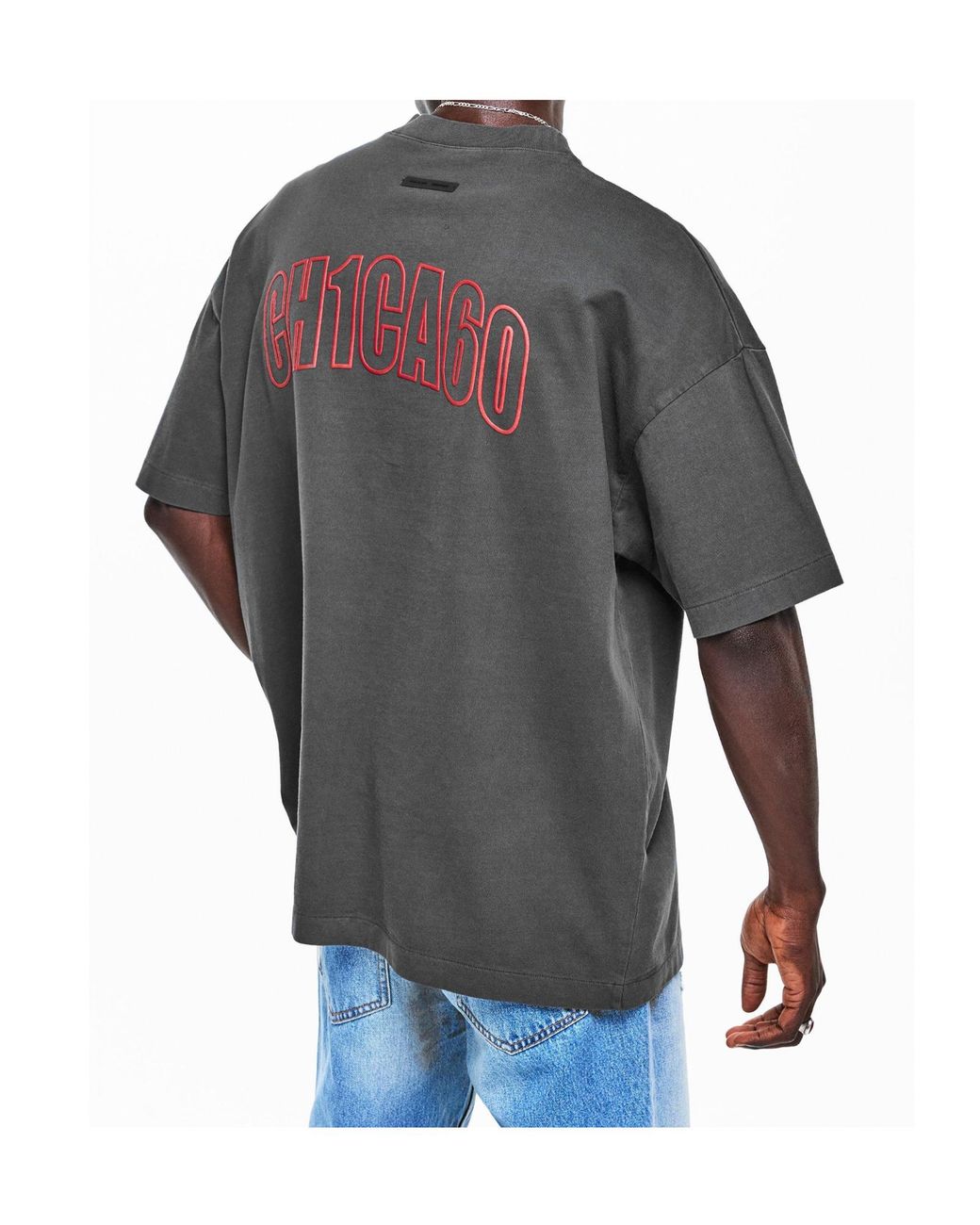 Fear Of God Gray Logo Detail T-Shirt for men