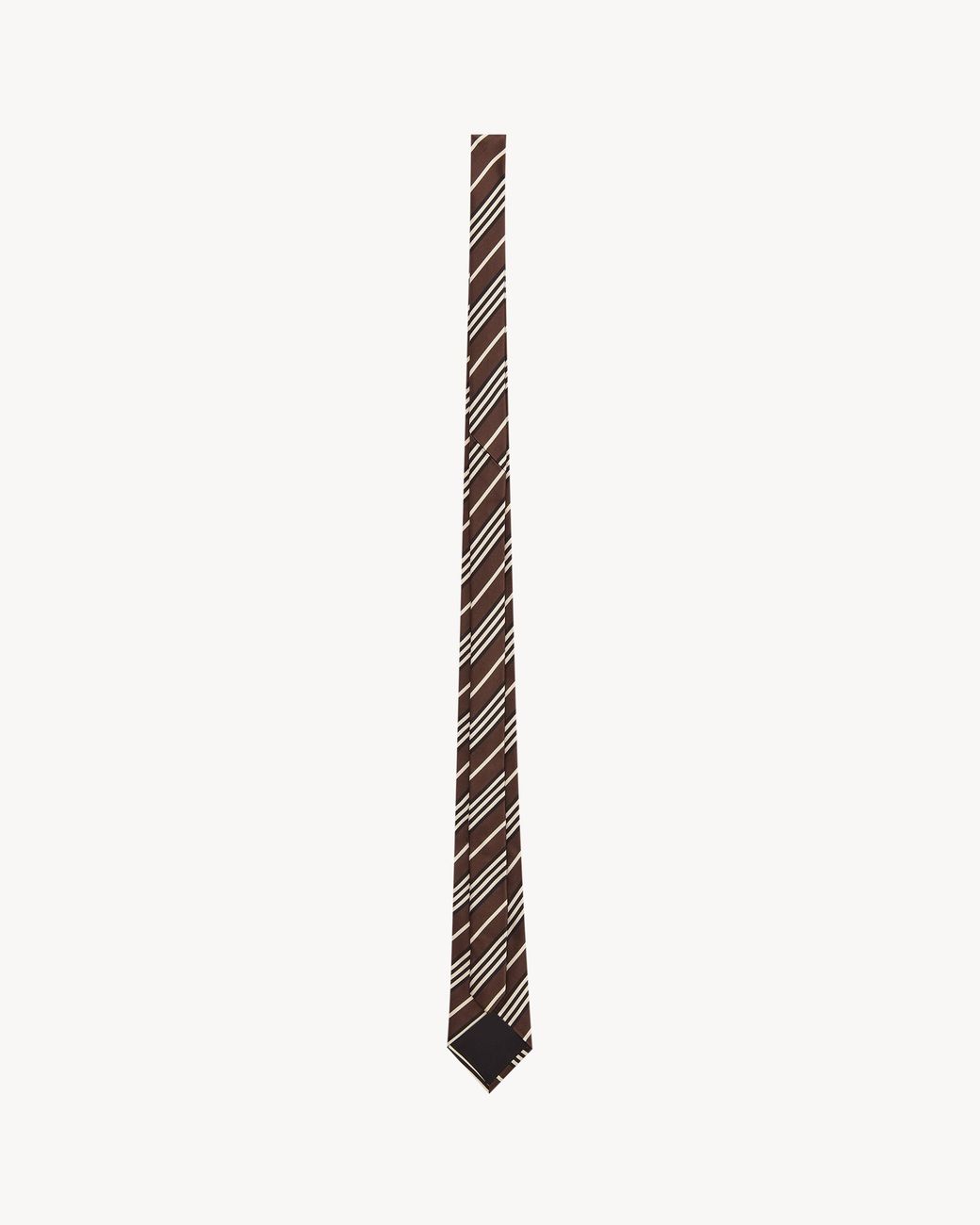 Saint Laurent White Striped Tie for men