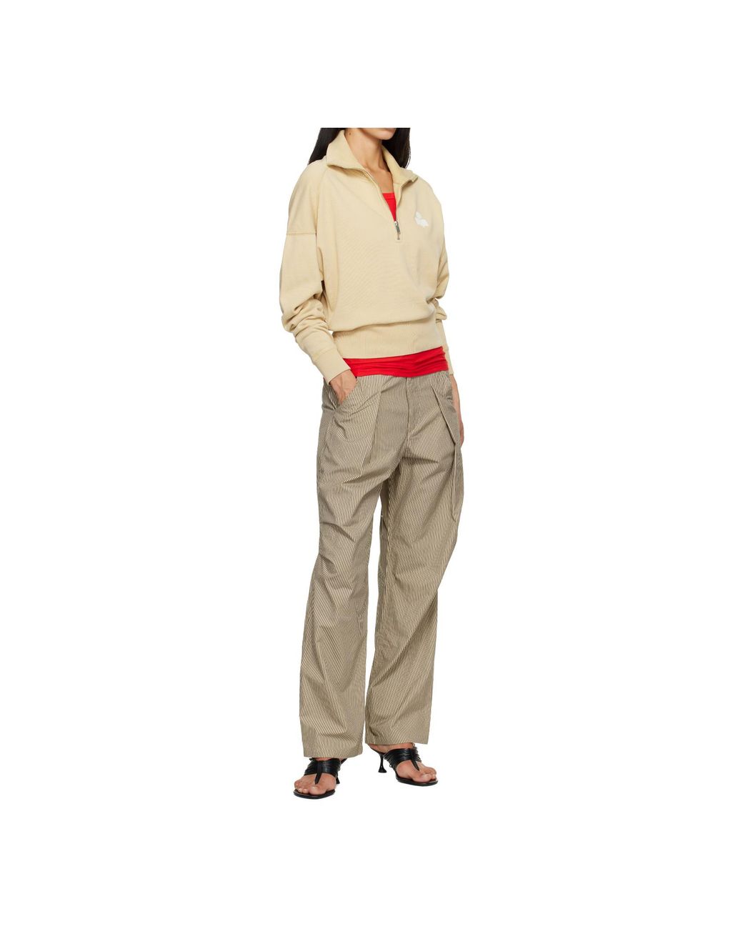 Isabel Marant Multicolor Striped Print Casual Pants