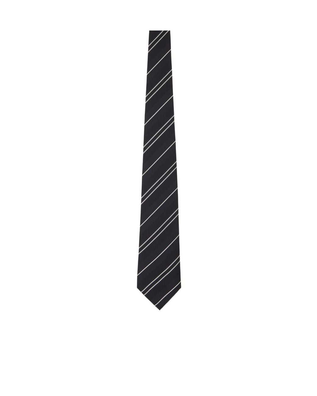 Junya Watanabe White Diagonal-Stripe Silk Tie for men