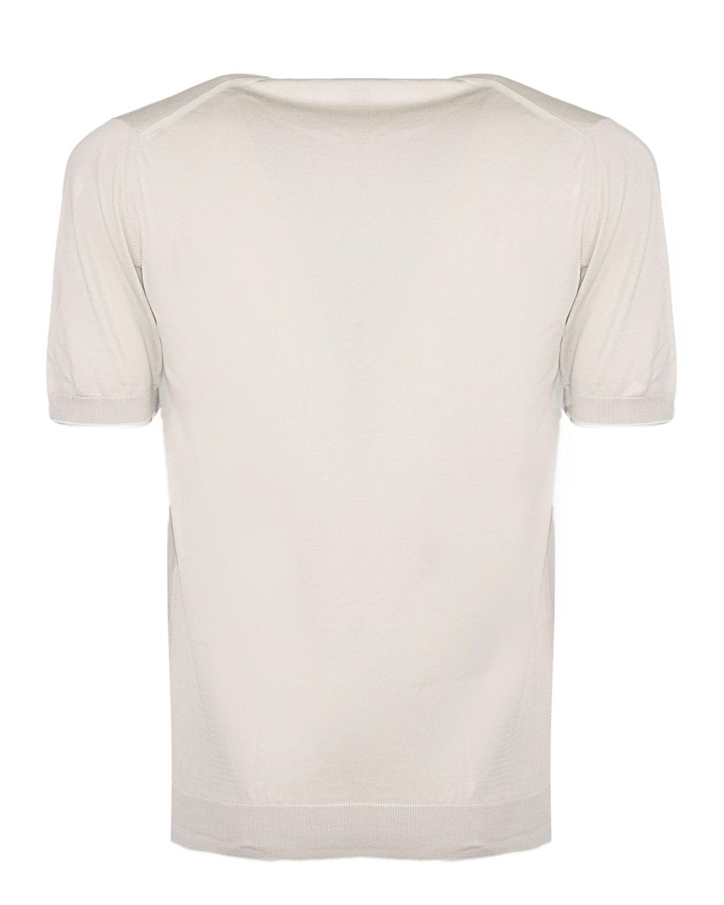 Eleventy White Short-Sleeve Knitted Top for men