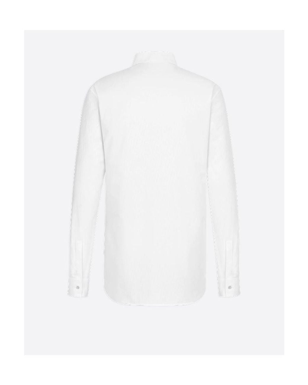 Dior White Homme Jacquard Long-Sleeved Shirt for men