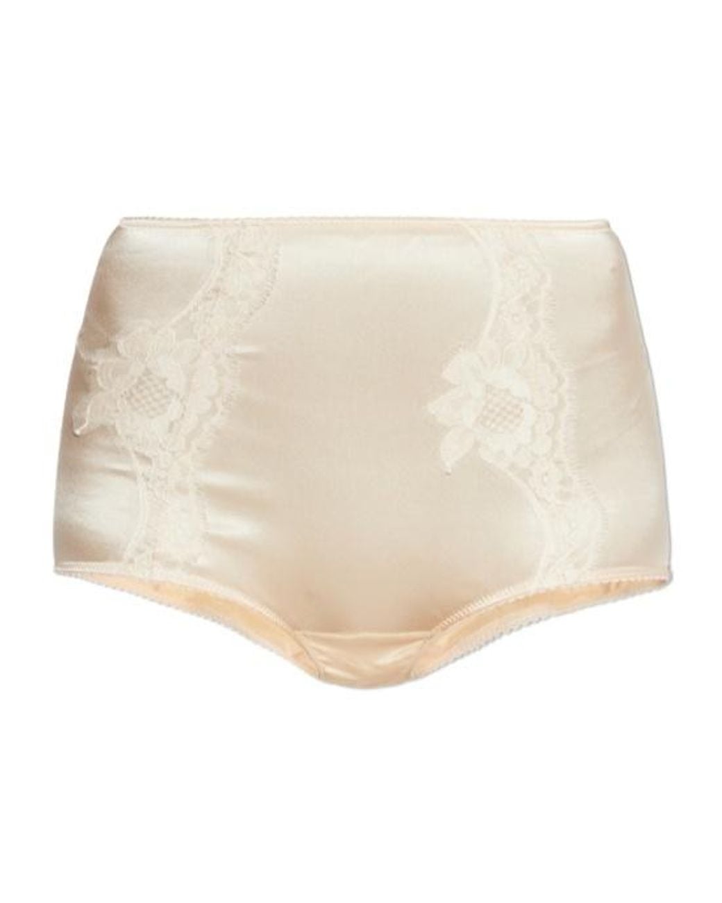 Dolce & Gabbana Natural High Waisted Satin Briefs