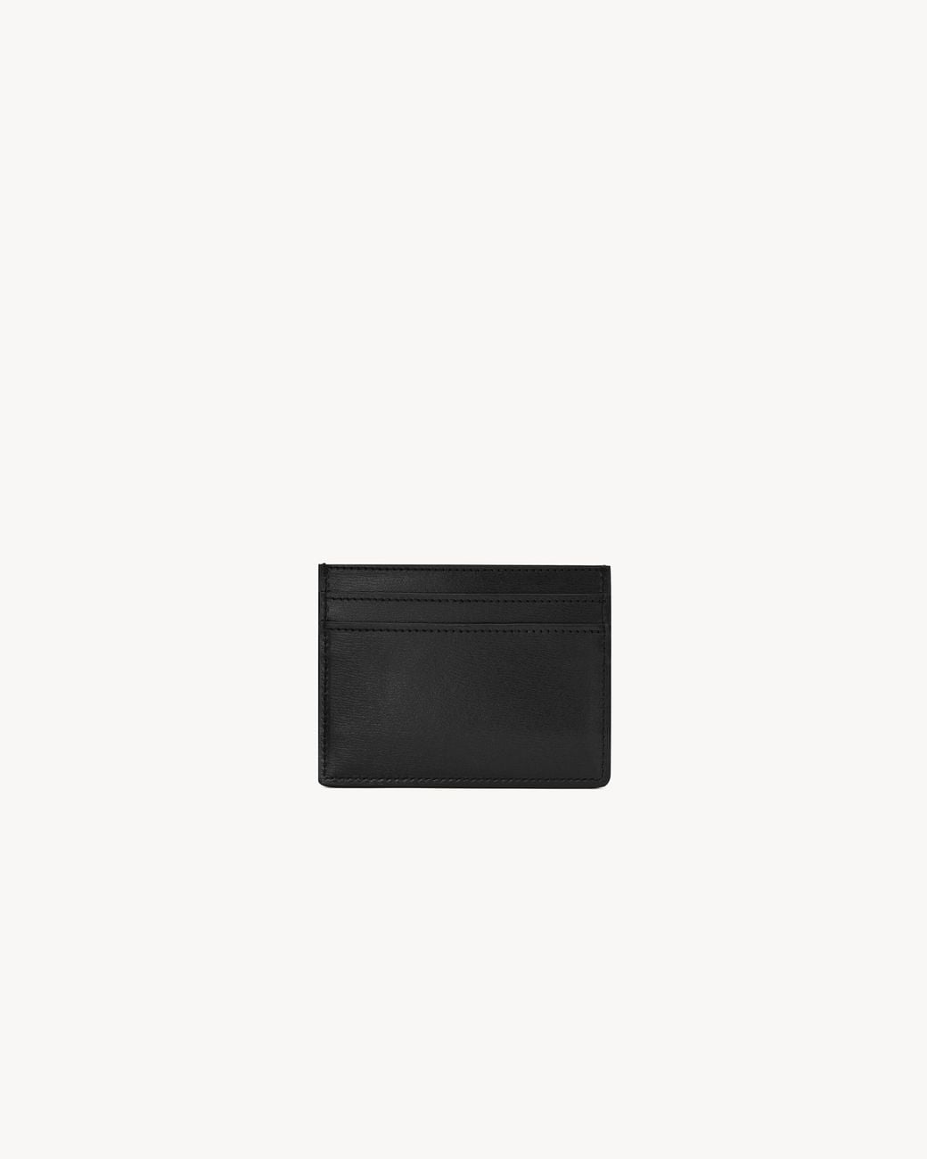 Saint Laurent Black Tiny Cassandre Credit Card Case for men
