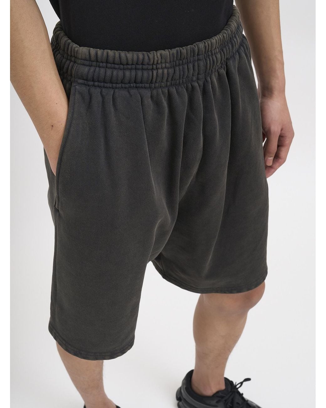 Entire studios Black Elastic-Waist Bermuda Shorts for men