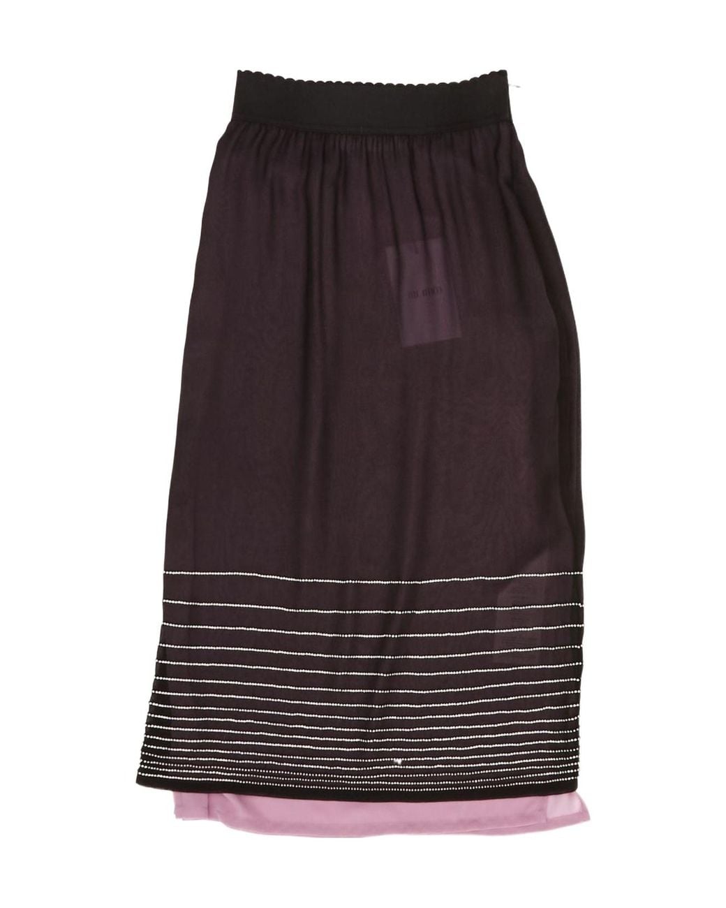 The Attico Purple The Pinstriped Hem Skirt