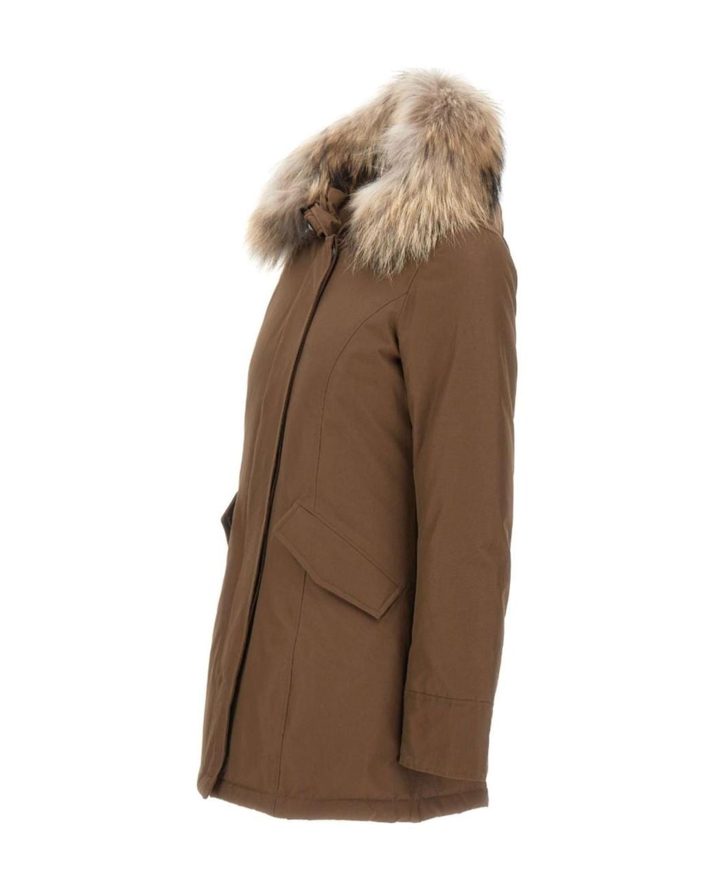 Woolrich Brown Arctic Hooded Parka Coat
