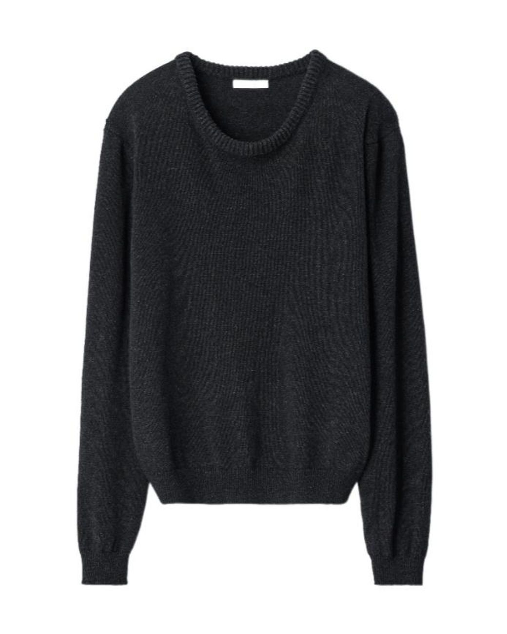 Lemaire Black Crew-Neck Sweater for men
