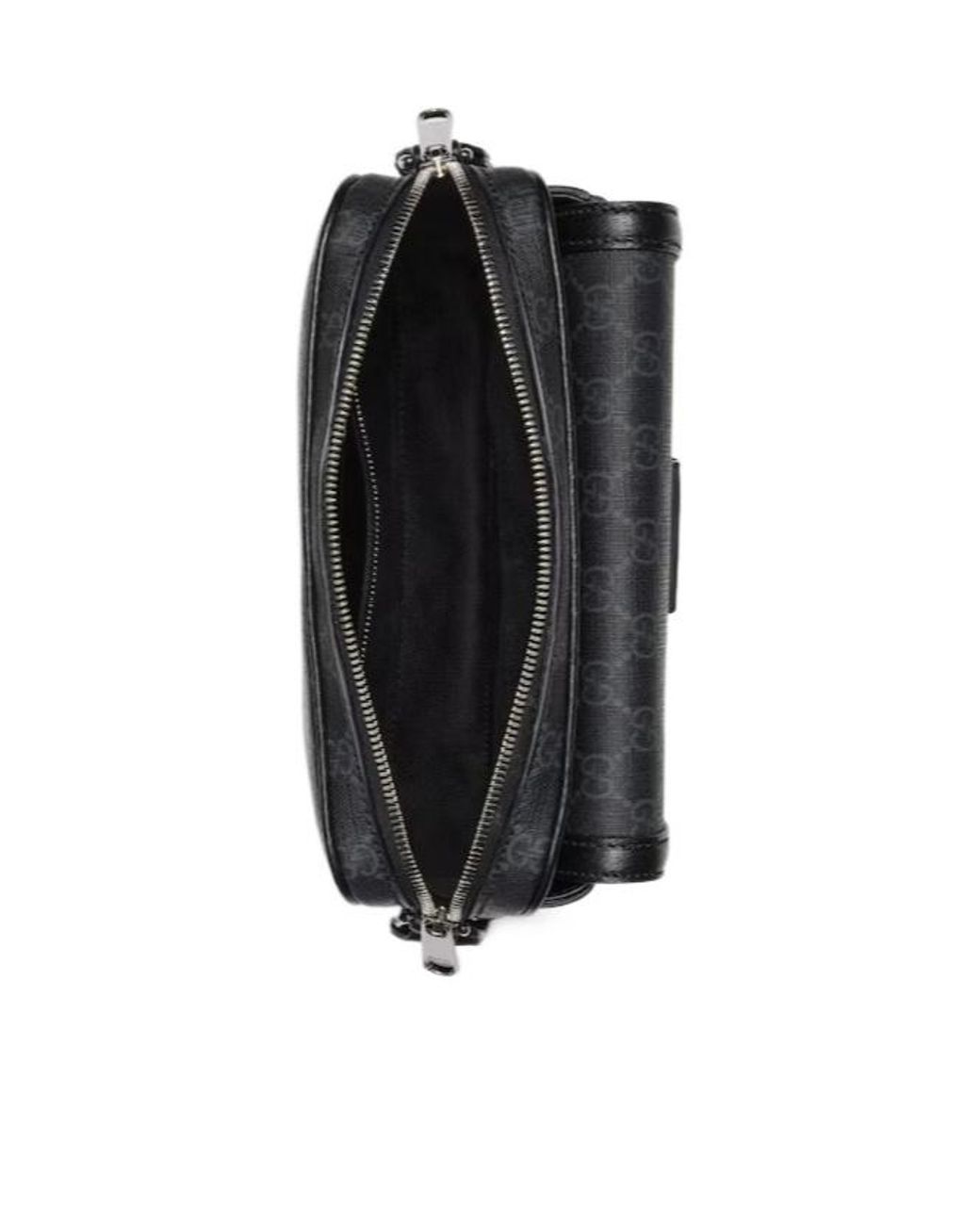 Gucci Black Gg Supreme Small Crossbody Bag, Gg Canvas for men